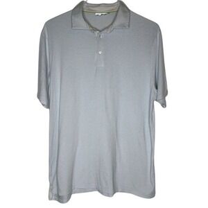 Tasc Performance‎ Men Blue Striped Carrollton Micro Modal Polo Shirt Large